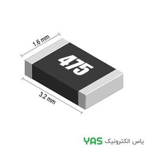 مقاومت 4.7 مگا اهم اهم پکیج 1206