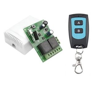 ریموت کنترل کد لرن 12 ولت بی سیم یونیورسال 433MHZ گیرنده و فرستنده رله 2 کاناله