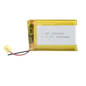 باتری لیتیوم پلیمر 3.7v ظرفیت 1000mAh کد 603450