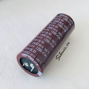 خازن 1200 میکرو فاراد 400 ولت Nichicon ژاپن سری GU چهار پین های ریپل