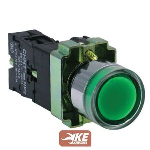 شستی استارت چراغدار 220 ولت فلزی چینت مدل NP2-BW3361