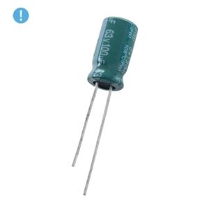 خازن الکترولیتی 100uF / 63V تایوانی مارک (OXO) TAICON
