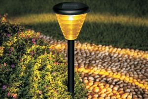 چراغ چمنی خورشیدی رنگی مدل دایره ای