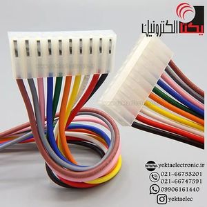 کانکتور پاور بدون قفل مادگی 10 پین سیم دار 20 سانتی