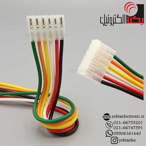 کانکتور پاور بدون قفل مادگی 6 پین سیم دار 20 سانتی