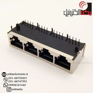 سوکت کانکتور شبکه RJ45 مادگی 4 تایی 4*1