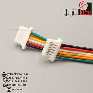 کانکتور SH مادگی 6 پین 1 میلی متری سیم دار