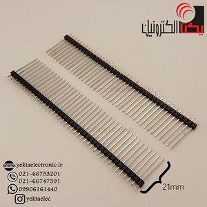 پین هدر نری صاف پایه بلند 21 میلیمتر 40*1 پین 2.54 میلیمتر