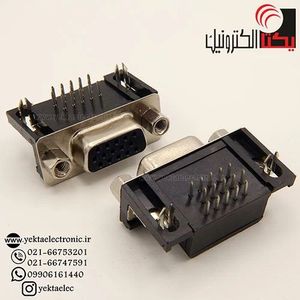 دی کانکتور روبردی رایت انگل 3ردیفه مادگی 15 پین