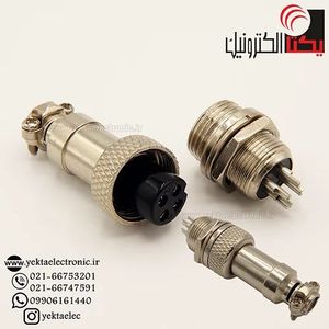 کانکتور فلزی نظامی 4 پین قطر 12 میل