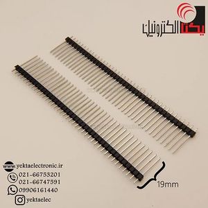 پین هدر نری صاف پایه بلند 19 میلیمتر 40*1 پین 2.54 میلیمتر