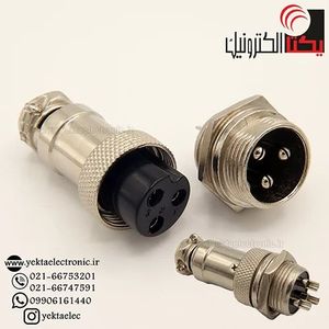 کانکتور فلزی نظامی 3 پین قطر 16 میل