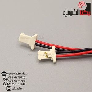 کانکتور FH مادگی 2 پین سیم دار لبه دار  (1.25میلی متری)