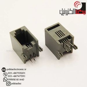 سوکت کانکتور تلفنRJ 11 مادگیPCB 4p4c
