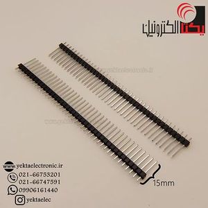 پین هدر نری صاف پایه بلند 15 میلیمتر 40*1 پین2.54 میلیمتر