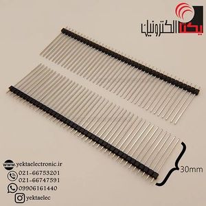 پین هدر نری صاف پایه بلند 30 میلیمتر 40*1 پین 2.54 میلیمتر