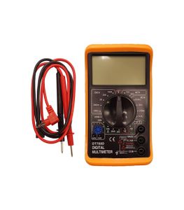 مولتی متر دیجیتالی صفحه بزرگ DT-700D مشکی کاوردار نارنجی
