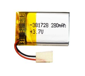 باتری لیتیومی مدل 381728 ظرفیت 280 میلی آمپر