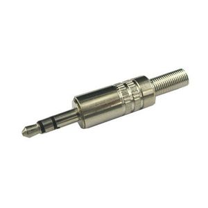 فیش AUX هدفن 3٫5mm استریو فلزی نقره ای