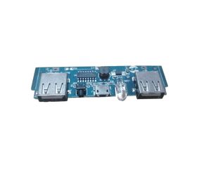 ماژول پاور بانک برد آبی کد 6 چراغ قوه دار