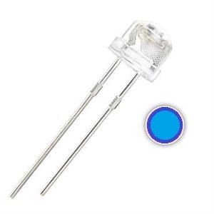 LED کلاهی چیپ بزرگ آبی 5mm بسته 50 عددی