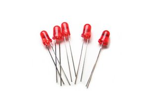 LED قرمز مات 5mm بسته 50 عددی