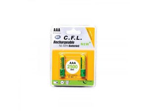 باتری نیم قلمی قابل شارژ CFL مدل 2500mah AAA