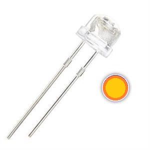 LED کلاهی چیپ بزرگ انبه ای 5mm بسته 50عددی