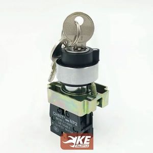 کلید سلکتوری فرمان یکطرفه فلزی سویچ‌دار چینت NP2-BG21