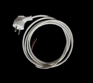 دو شاخه چپقی برق سفید 180 سانتی سایز D 2*1