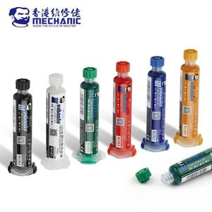 رنگ محافظ مدار چاپی UV قرمز 10cc مارک مکانیک UVH900-RY