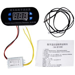 ترموستات پنلی XH-W1308 220V AC سگمنت آبی با ترانس