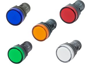 چراغ سیگنال گرد تابلویی DC-12V (زرد)