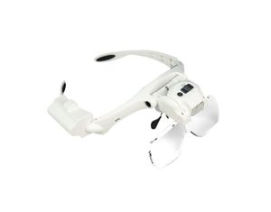 ذره بین عینکی پیشانی بند 5 لنز ( چراغ دار 5LED ) 9898.7RD