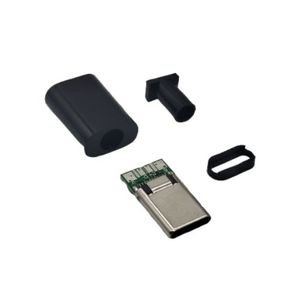 کانکتور نری تایپ سی مدل USB-TYPE-C به همراه کاور ( سرکابلی )