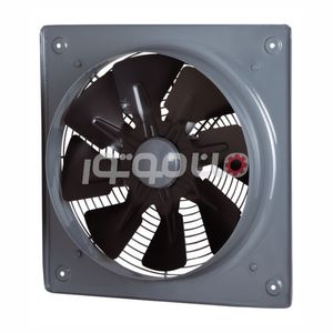 هواکش صنعتی فلزی با پروانه فلزی دمنده تک فاز، سایز قاب 45*45 سانت (قطر فن 35)، مدل VIA-35C4S