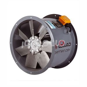 فن آکسیال سیلندری بین کانالی دمنده سه فاز قطر فن 80 سانت با زاویه پروانه 28 درجه، مدل DAMP-KN100-4T-800-28deg