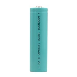 باتری لیتیوم یون 3.7v سایز 18650 1200mAh مارک ASOONOOR