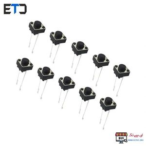 تک سوئیچ 2 پایه سایز 6x6x5mm بلند
