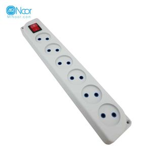 پریز 6 خانه بدون کابل ساده -(وحدت)
