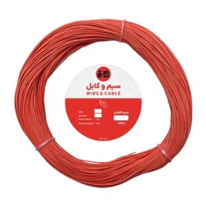 سیم افشان سایز 1x0.25 قرمز حلقه 100 متری