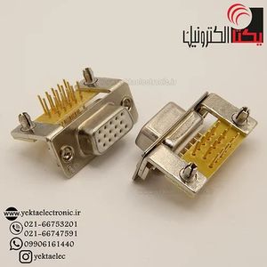 دی کانکتور روبردی رایت انگل صنعتی مادگی 3 ردیفه 15 پین VGA