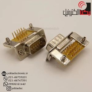 دی کانکتور روبردی رایت انگل صنعتی نری 3 ردیفه 15 پین VGA