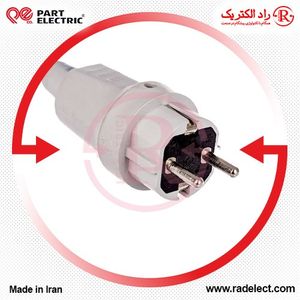 کابل و دو شاخه برق ورودی استابلایزر 3kVA تک فاز