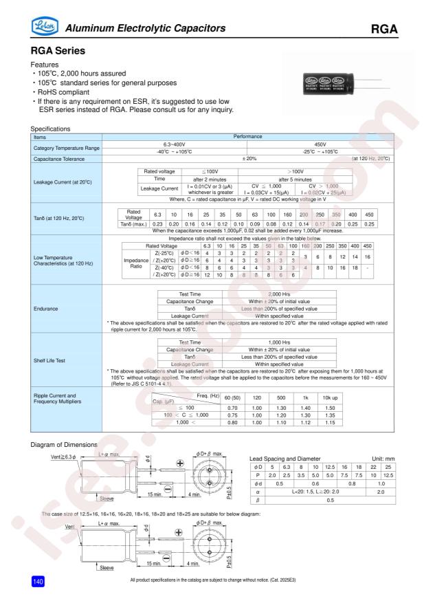 Lelon RGA220M2ABK-0611