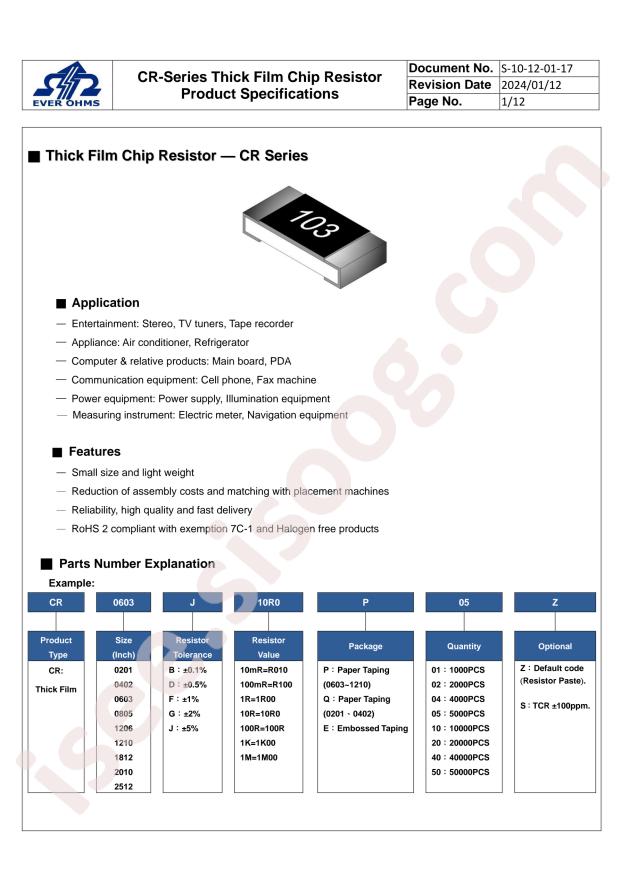EVER OHMS CR2010JR040E04Z