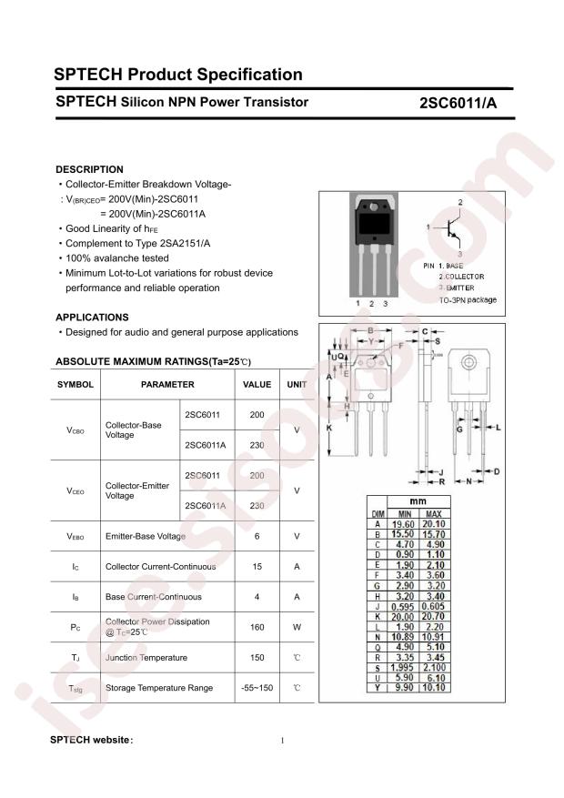 SPTECH 2SC6011
