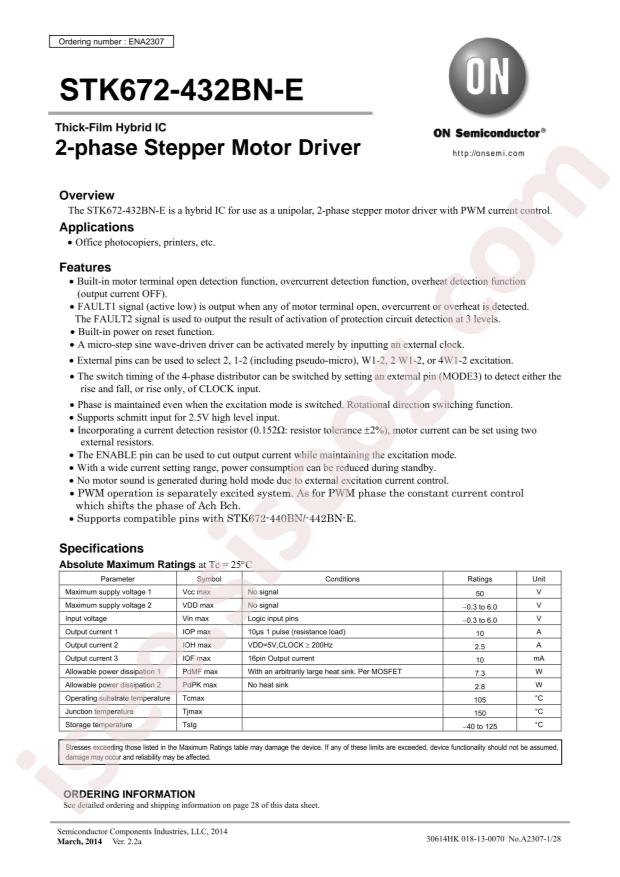 onsemi STK672-432BN-E