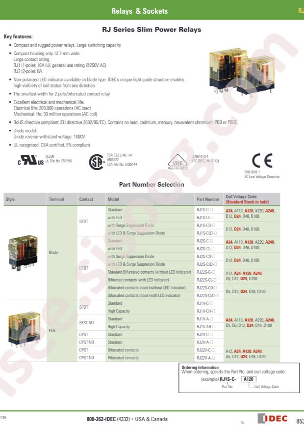 IDEC RJ1S-CD-D12
