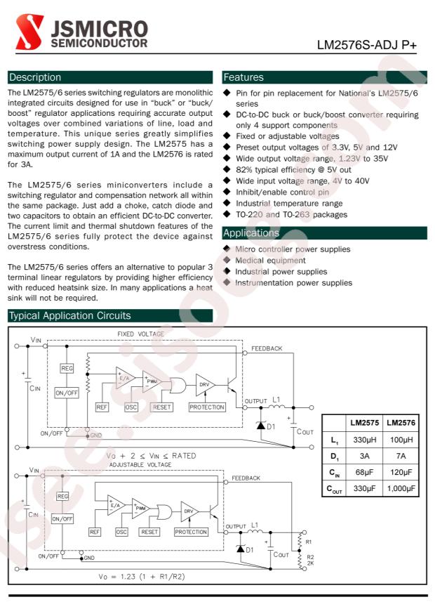 JSMSEMI LM2576S-ADJ P+